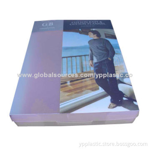 Frosted PP/PVC shirt box wholesale, customized sizes and prints available, 15 years manufacturer